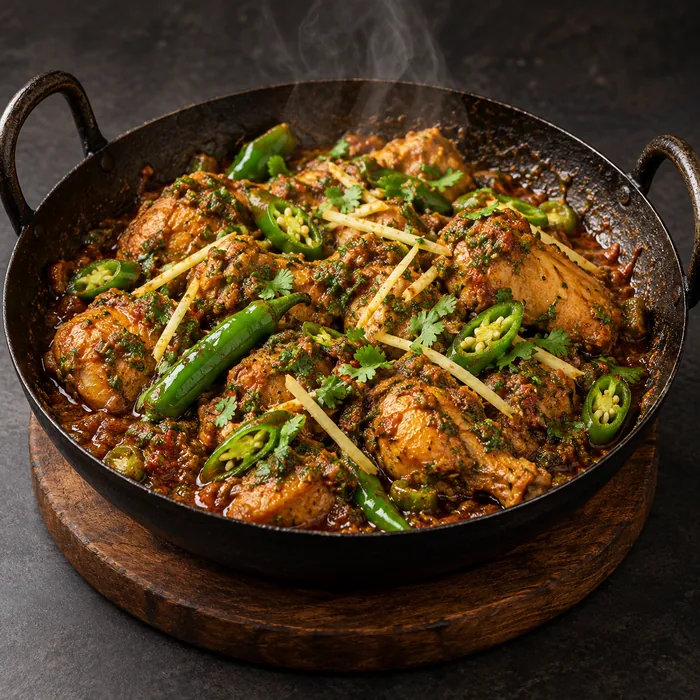 Green Chilli Chicken Karahi
