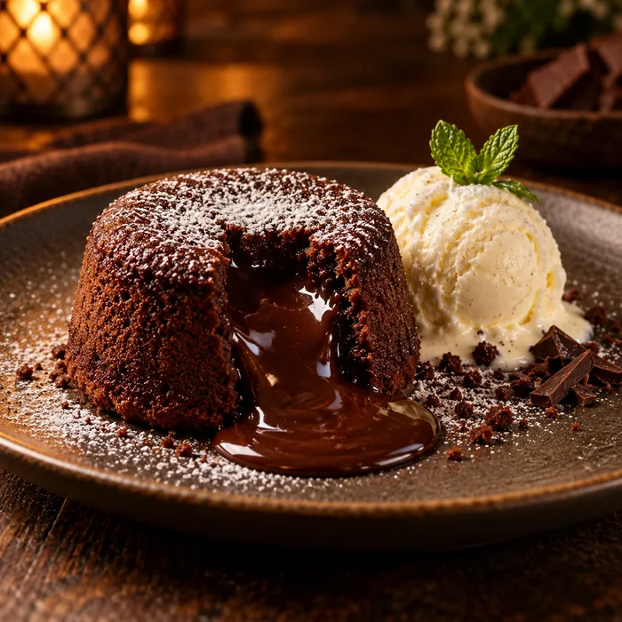 Molten Lava with Ice Cream