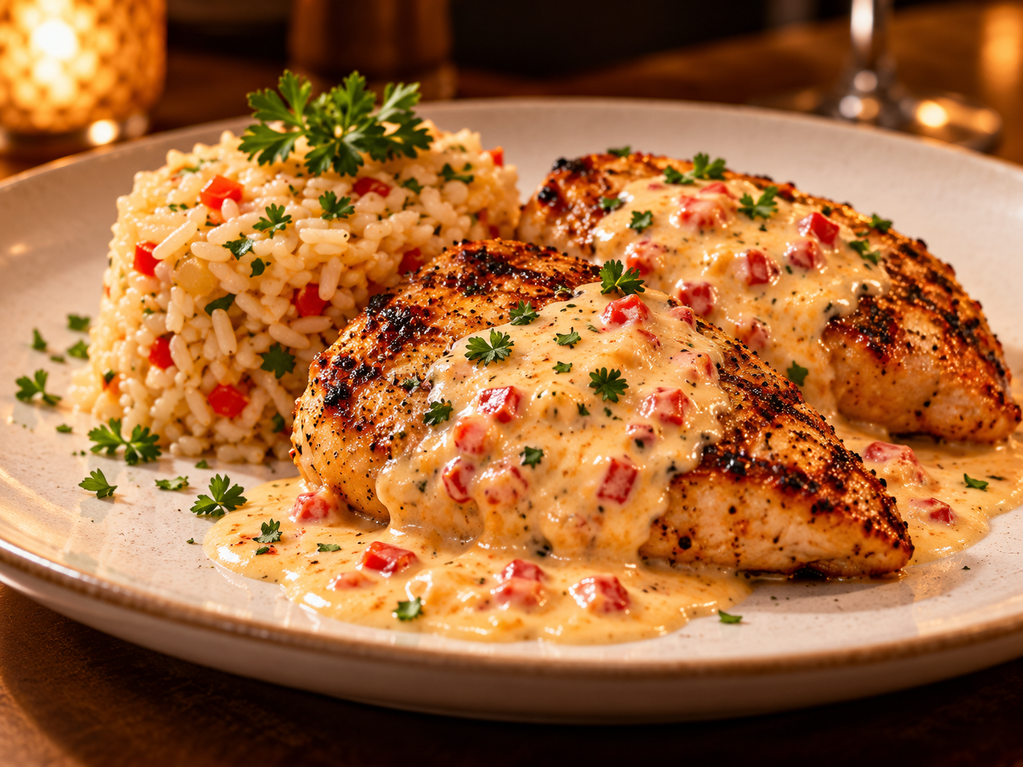 Pimento Grilled Chicken & Rice