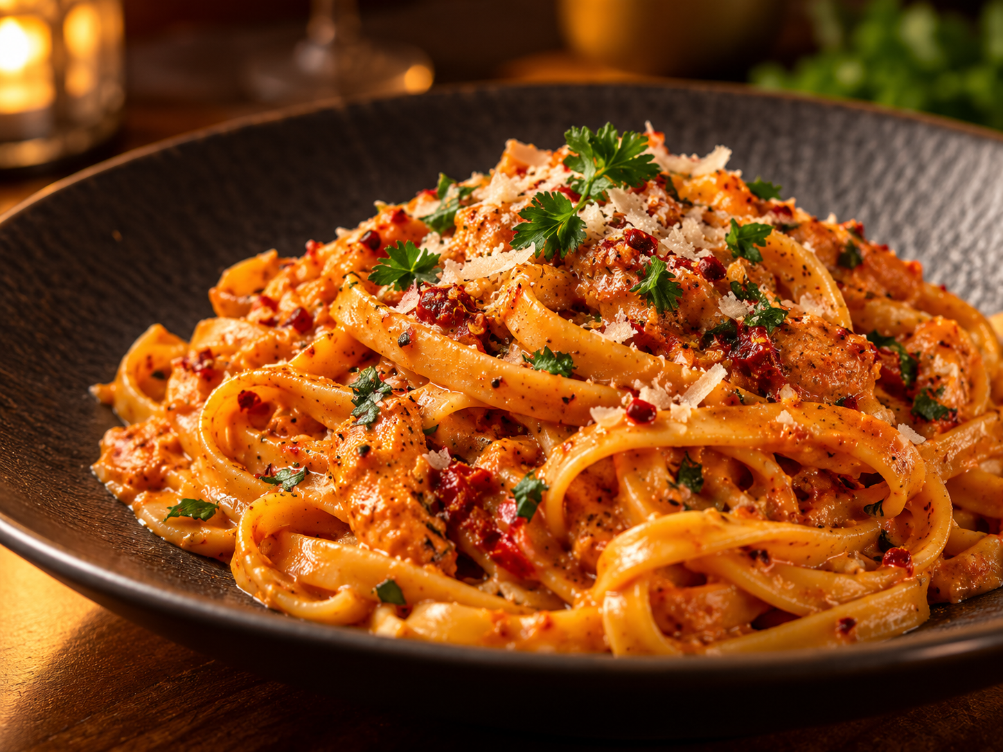 Spicy Fettuccine